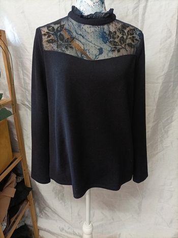Blouse col dentelle