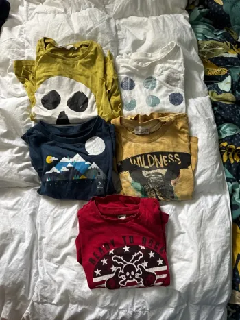 Lot 5 teeshirt manches longues 5 ans garçon