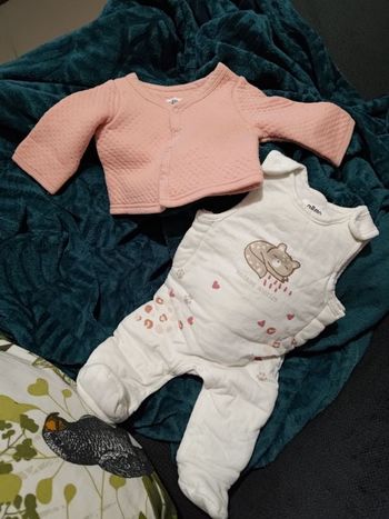 Pyjama moltonné avec son gilet