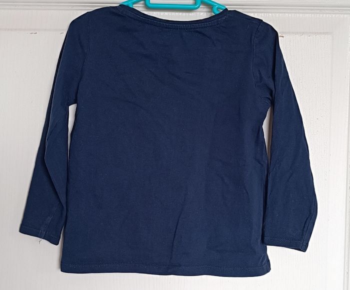 T-shirt manches longues Vertbaudet 4 ans fille bleu marine - photo numéro 3