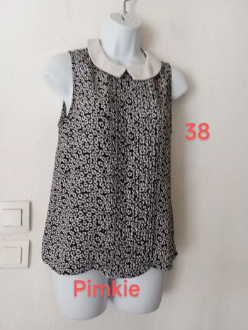 Blouse fluide sans manche femme 38