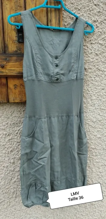 Robe mi longue kaki