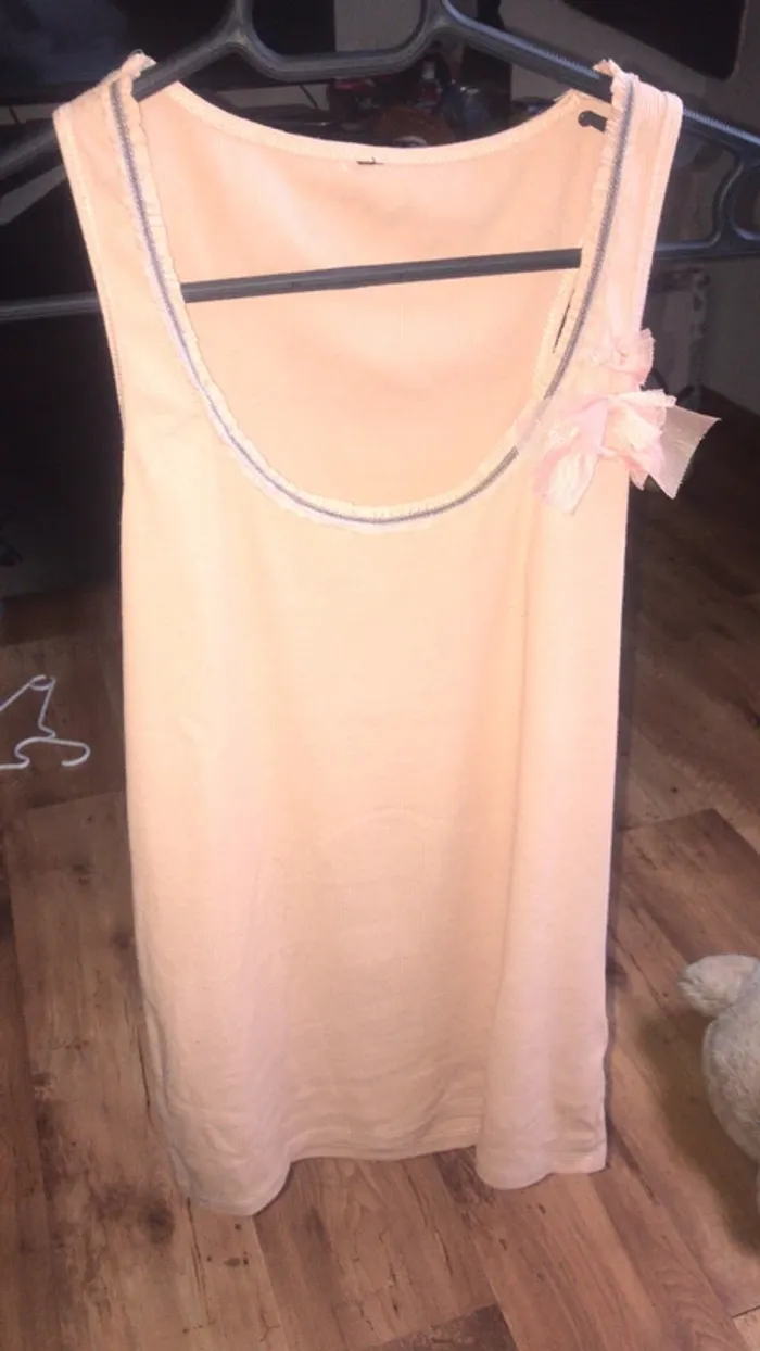 Débardeur rose avec flot taille S - photo numéro 2