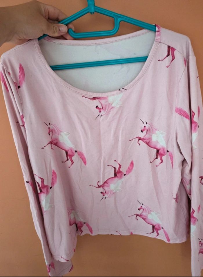 Pull léger pyjama licorne rose