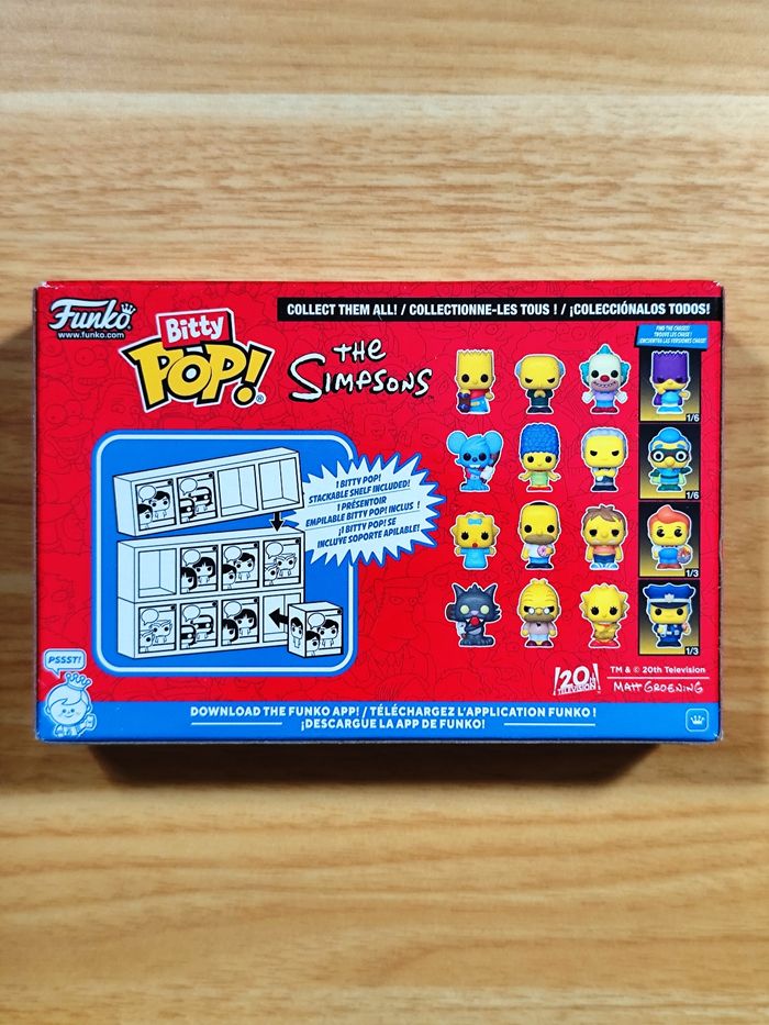 Boîte 4 Bitty Pop! The Simpsons - Itchy, Marge, Moe, Lard Lad (Chase Edition) - photo numéro 7