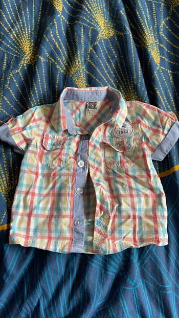 Chemise manche courte 9 mois 71 cm