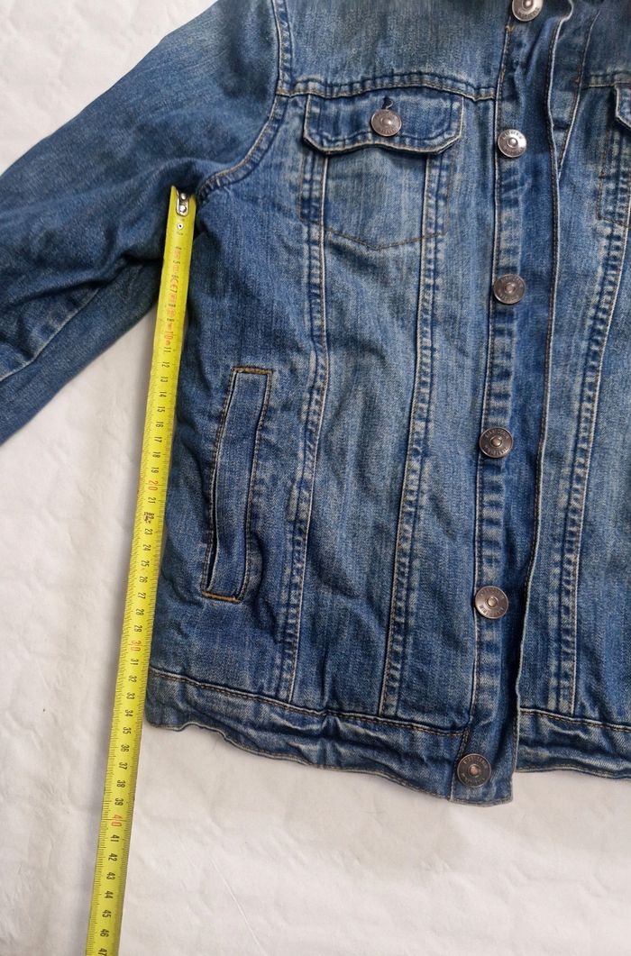 Blouson , veste en jeans moumouté , femme , taille XS - photo numéro 6