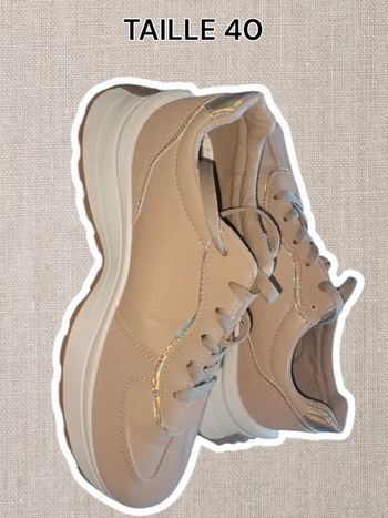 Baskets beige - Taille 40