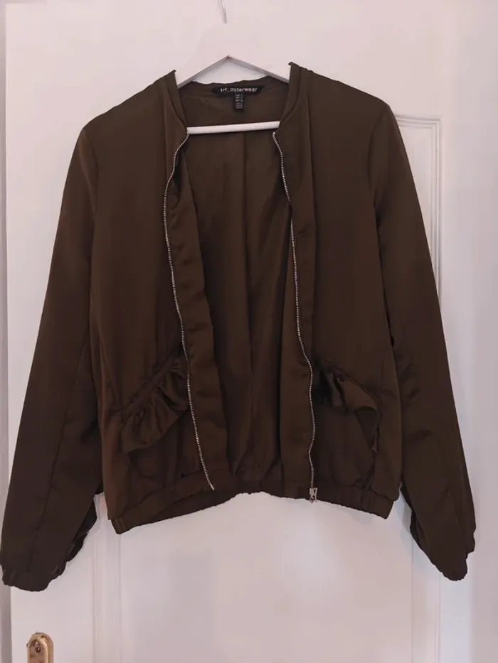 Veste satinée kaki - photo numéro 4