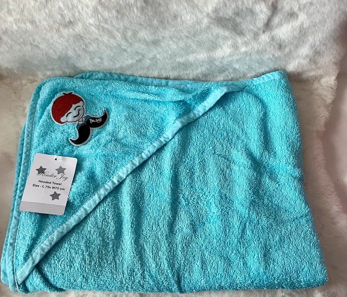 Cape de bain, Serviette à capuche pour bébé turquoise