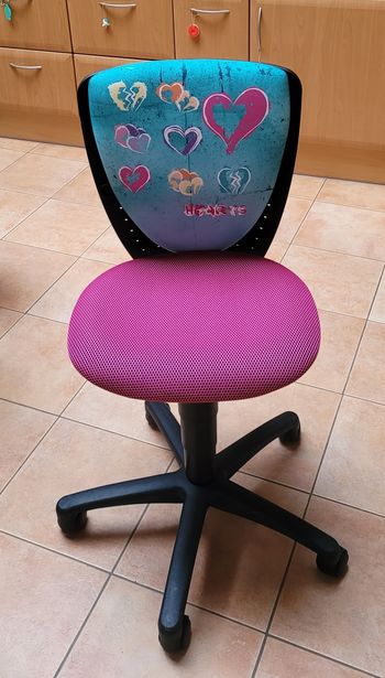 Topstar chaise bureau Nic coeur rougeturquoise