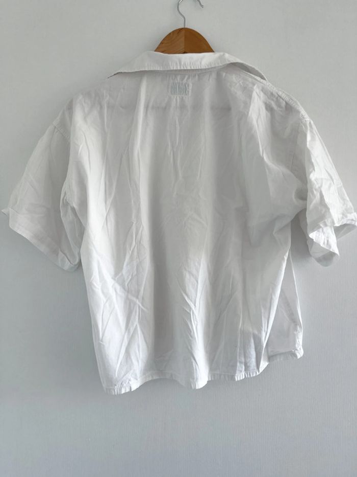 Chemise manches courtes blanche à broderie - photo numéro 13