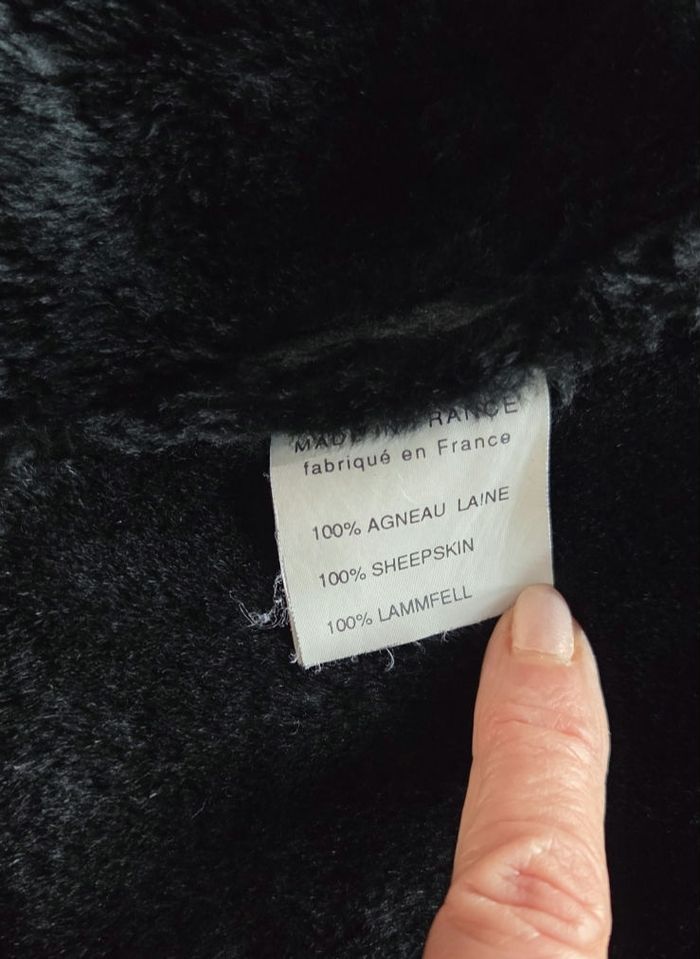 Manteau agneau véritable vert forêt Jekel T.46 - photo numéro 3