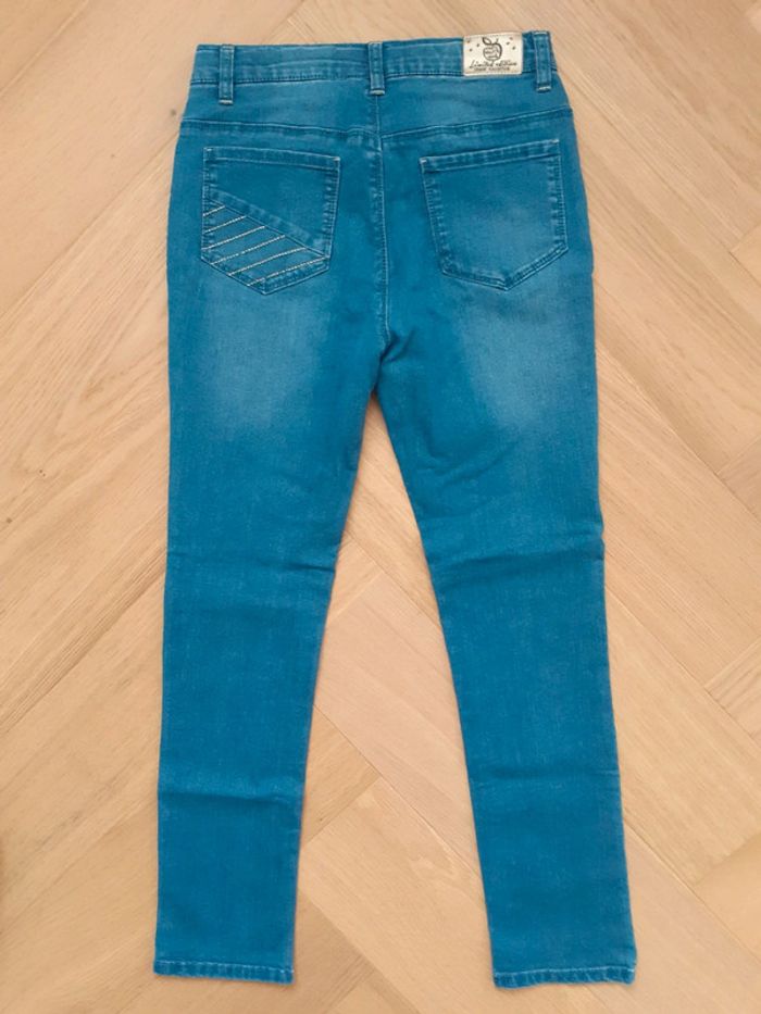 Jean fille 3 pommes bleu 13 / 14 ans (158 cm) - photo numéro 3