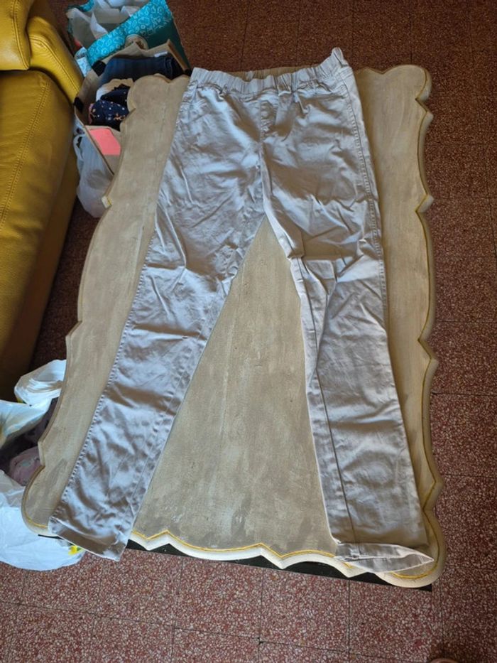 Pantalon uni façon jean