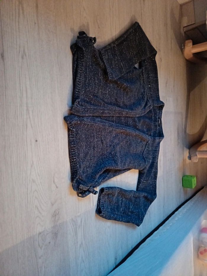 Gilet fille 14 ans in extenso tbe bleu marine paillete - photo numéro 5