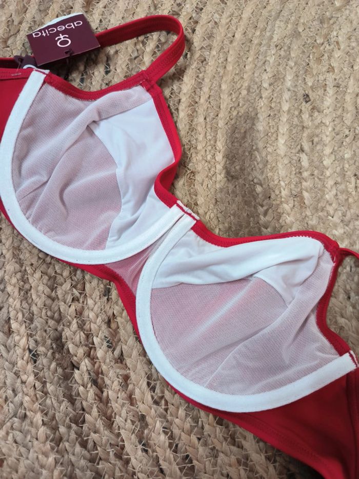 🌺 Haut de maillot de bain rouge – Taille 40 / Bonnet C 🌺 - photo numéro 4