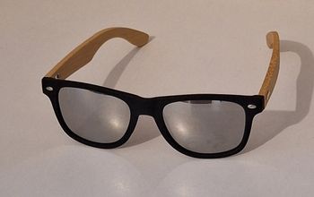 Lunettes de soleil miroir à branches en bois