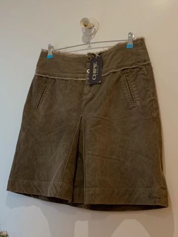 Jupe velours kaki/marron de « Chipie » taille 42 Neuve avec étiquette