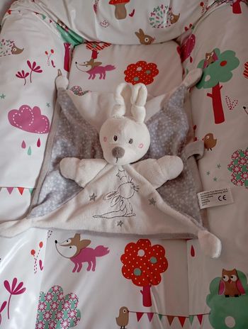 Doudou lapin gris