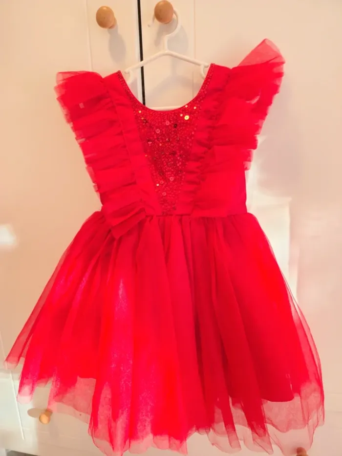Robe rouge Noël Tape à l'œil 3 ans - photo numéro 5