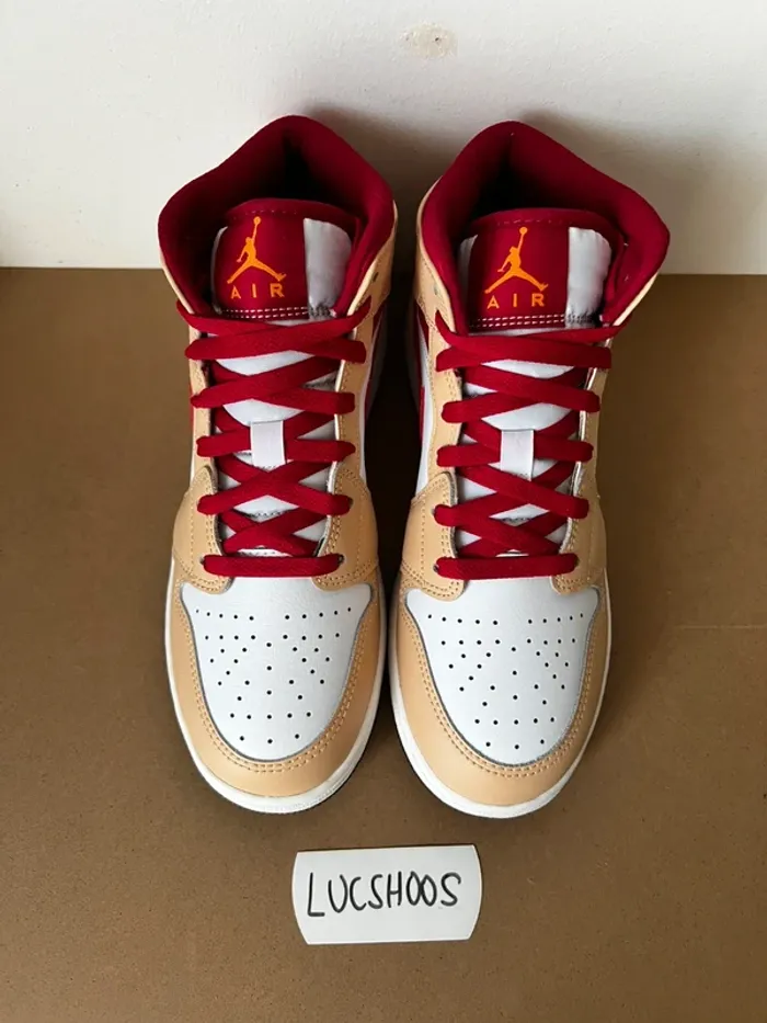 Nike Air Jordan 1 Mid Light Cardinal Curry - 39 - photo numéro 4