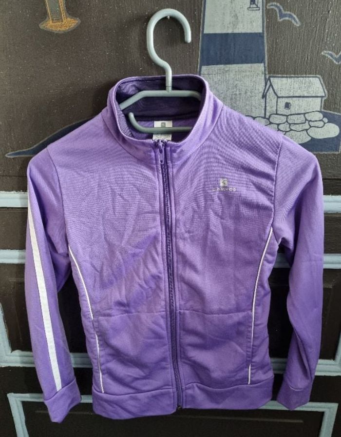Veste de sport zippée violet 8ans