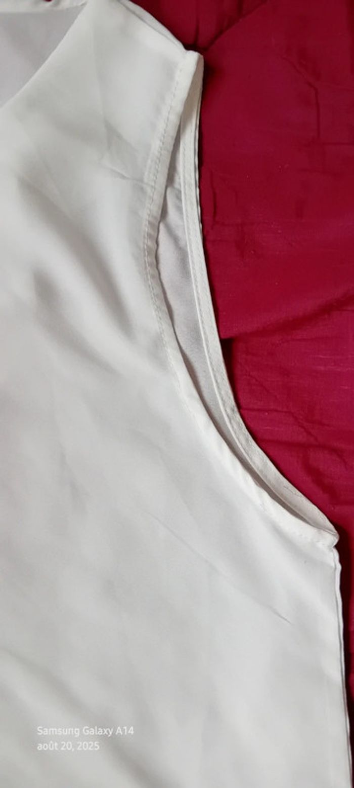 Blouse longue sans manches col V en voile femme S only & u - photo numéro 12