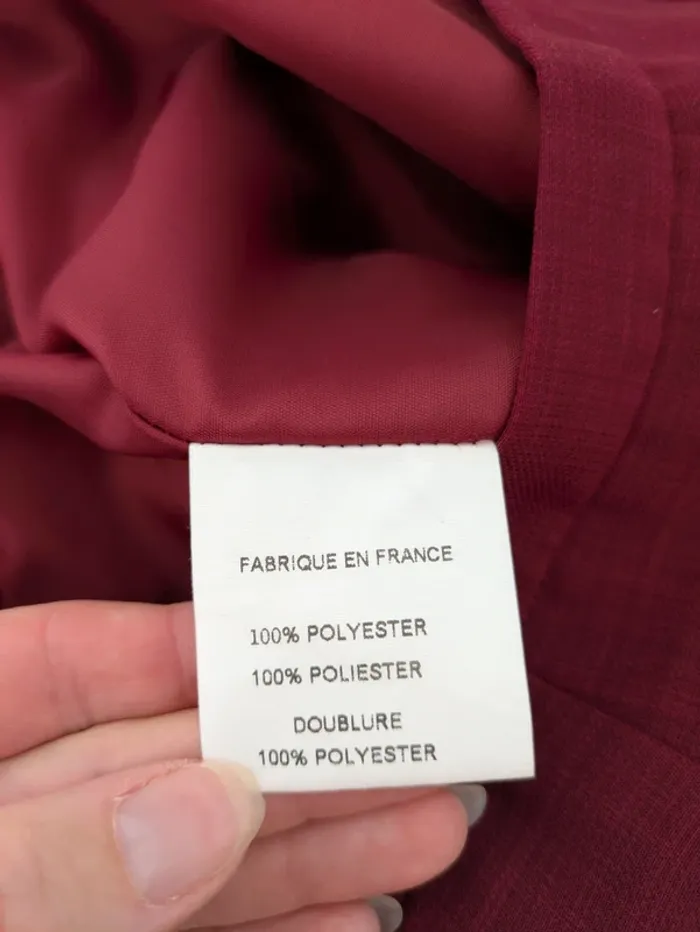 Ensemble d'été vintage bordeaux : jupe et veste - 123 - taille 38/40 - photo numéro 9