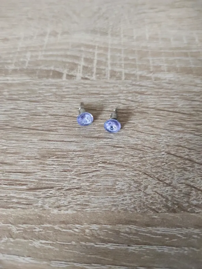 Boucles d'oreilles violette