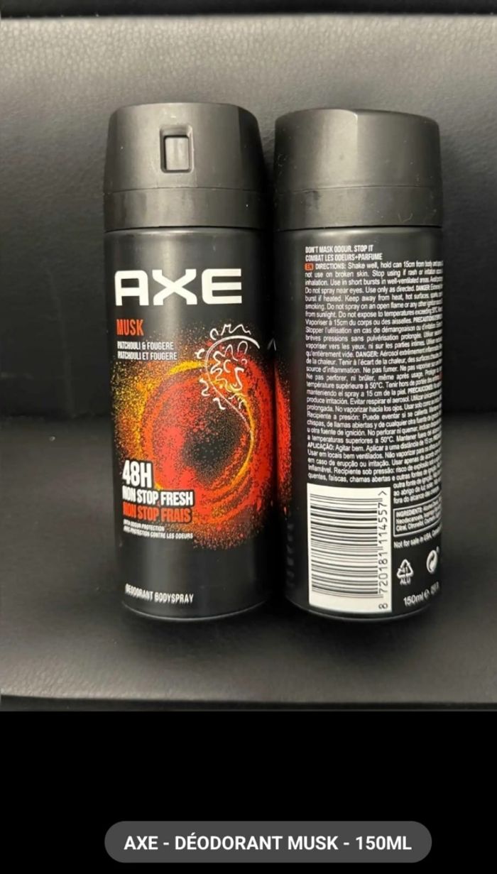 Déodorant axe musk
