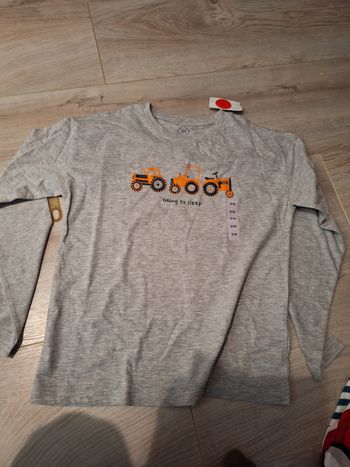 Haut manches longues 10 ans motif tracteur