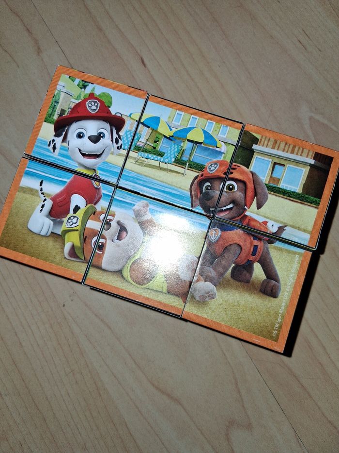 Lot pat patrouille paw patrol jeu de cubes, puzzle et paires