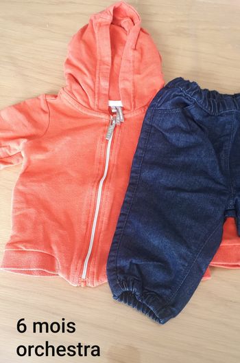 Lot sweat capuche et jean orchestra