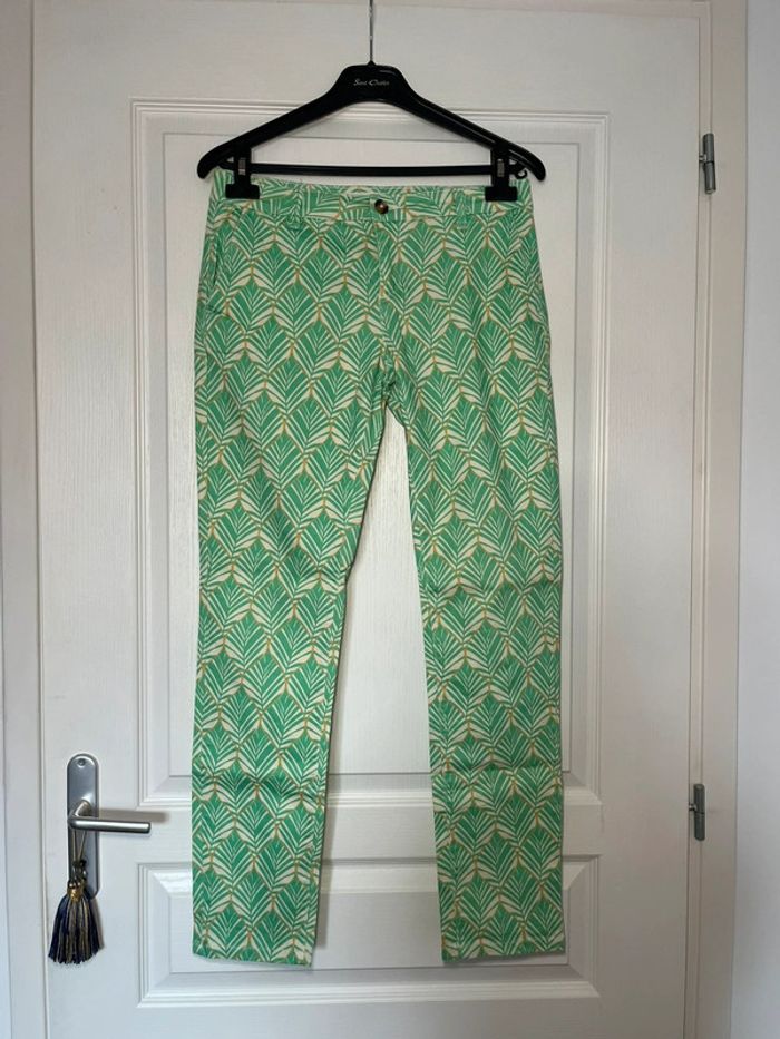 Pantalon Chino à motif vert – Lab Dip Paris – Taille 28 - photo numéro 6