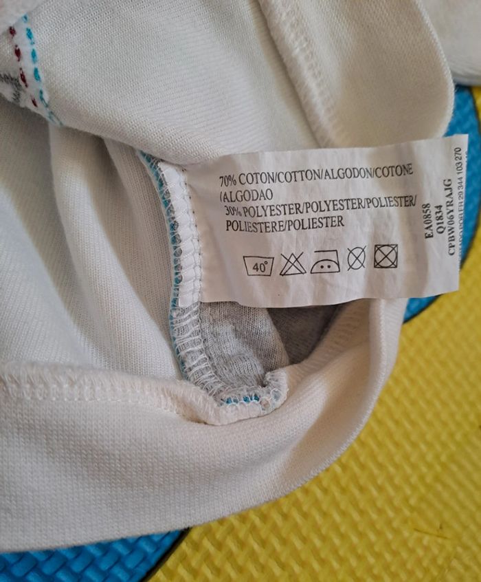 Ensemble veste jogging gris/blanc, kitchoun, taille 3 mois (60 cm) - photo numéro 5