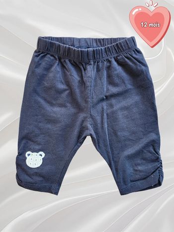 Short bleu marine fille 12 mois
