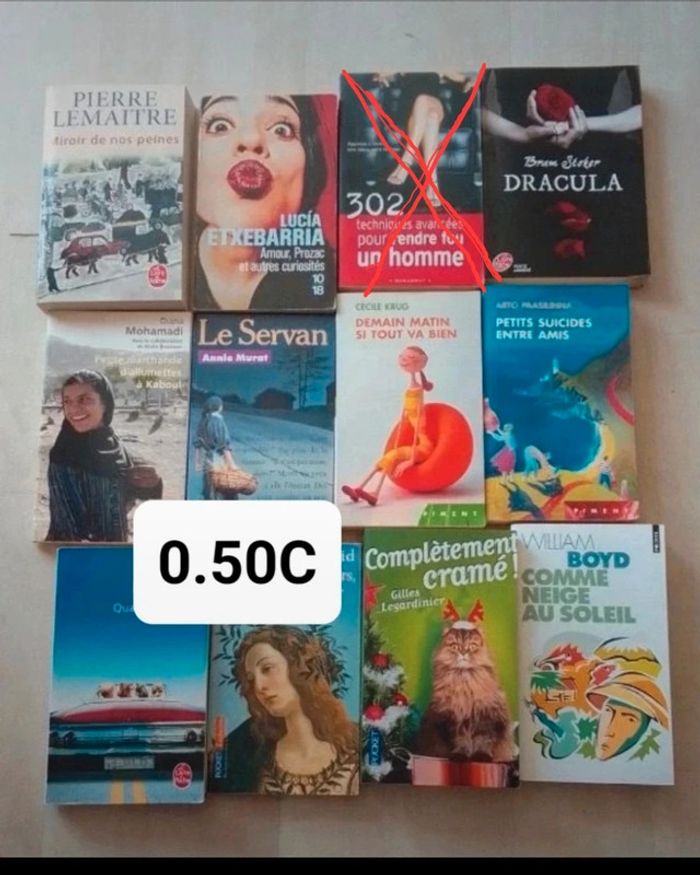 Plusieurs livres de poche a 0.50C