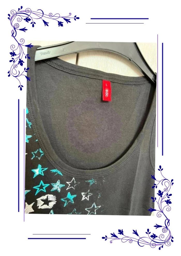 T shirt EDC L noir étoiles - photo numéro 2