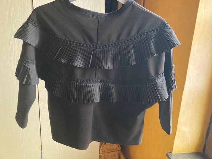 Superbe sweat manches 3/4 et volants avec dentelle marque Cherry Koko taille L - photo numéro 2