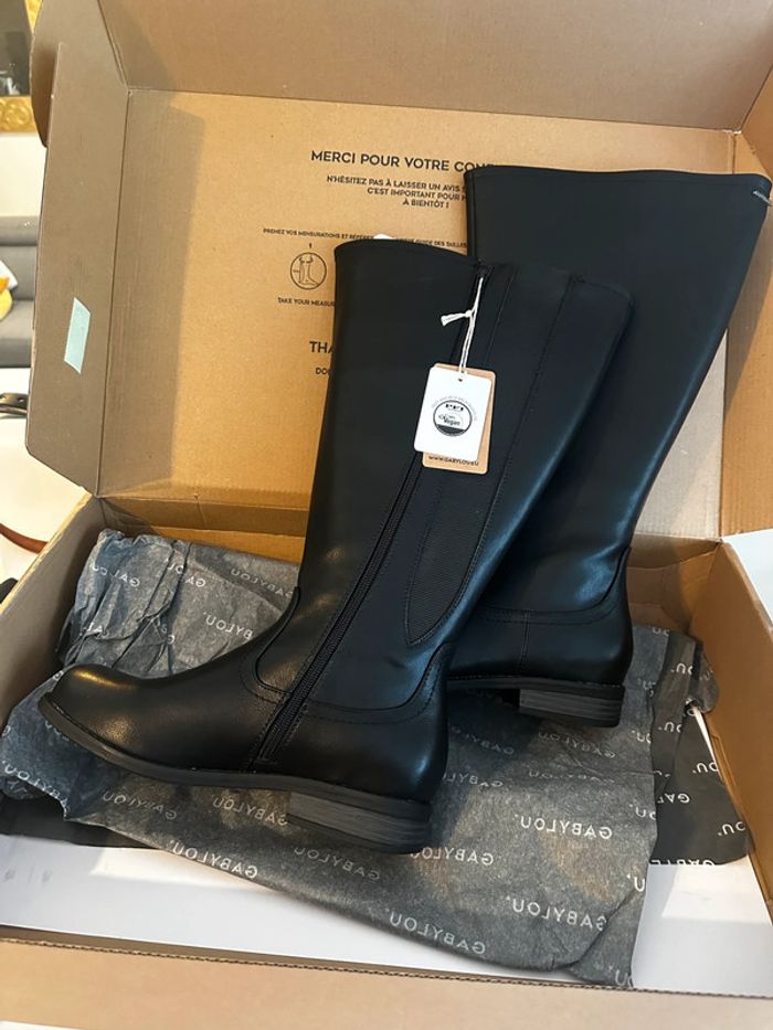 Bottes noires en cuir - Gabylou