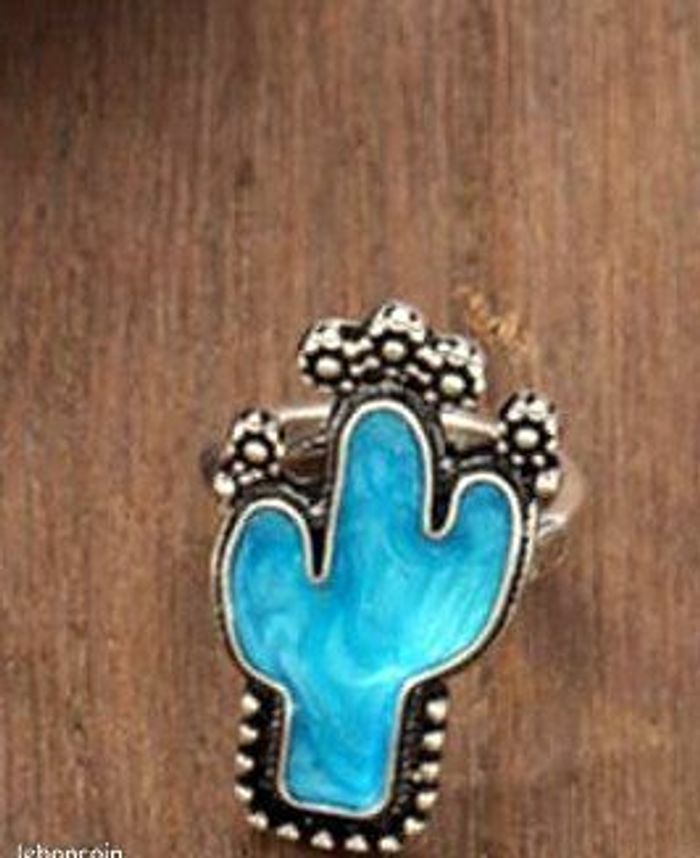 Bague cactus turquoise - photo numéro 3