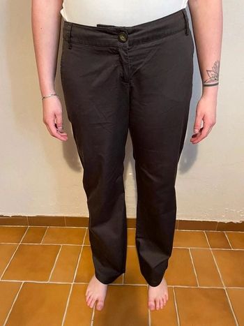 pantalon marron mango L