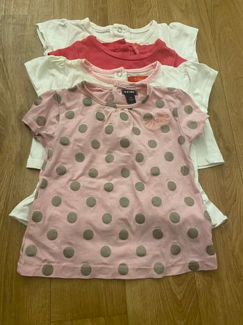 Lot de 4 t-shirt bébé fille 6M