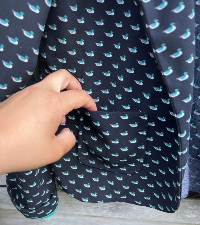 Veste élégante motif canard – Taille 34 très bon état - photo numéro 9