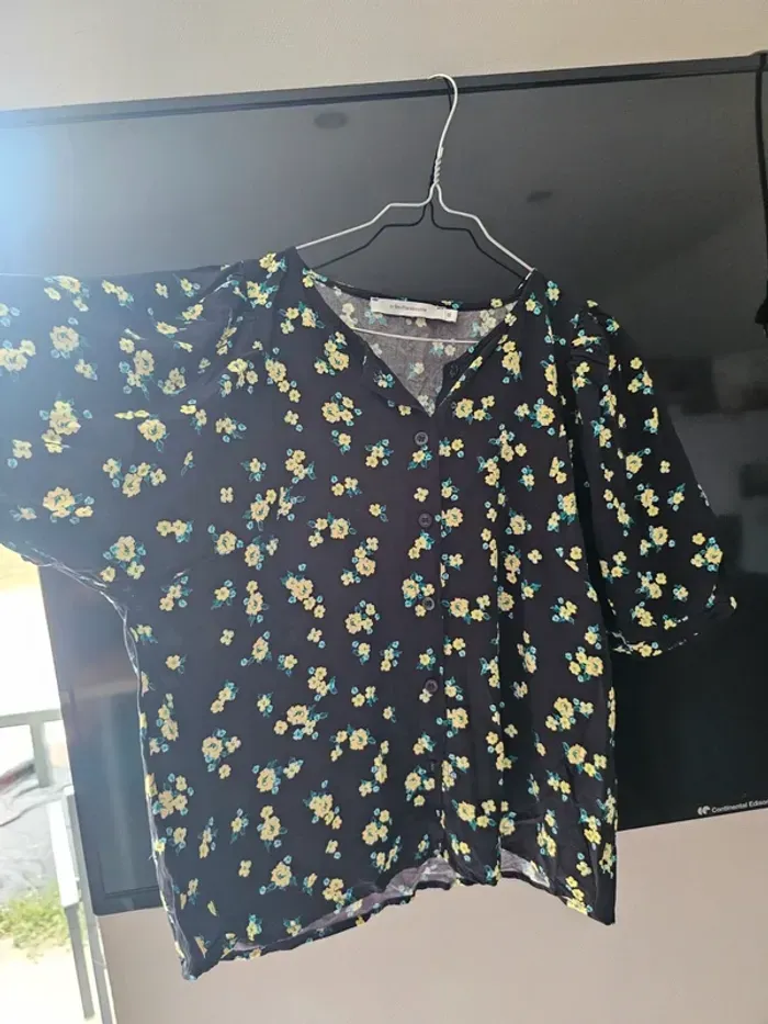 Chemisier/ blouse fleur fée Maraboutée taille 40 - photo numéro 7