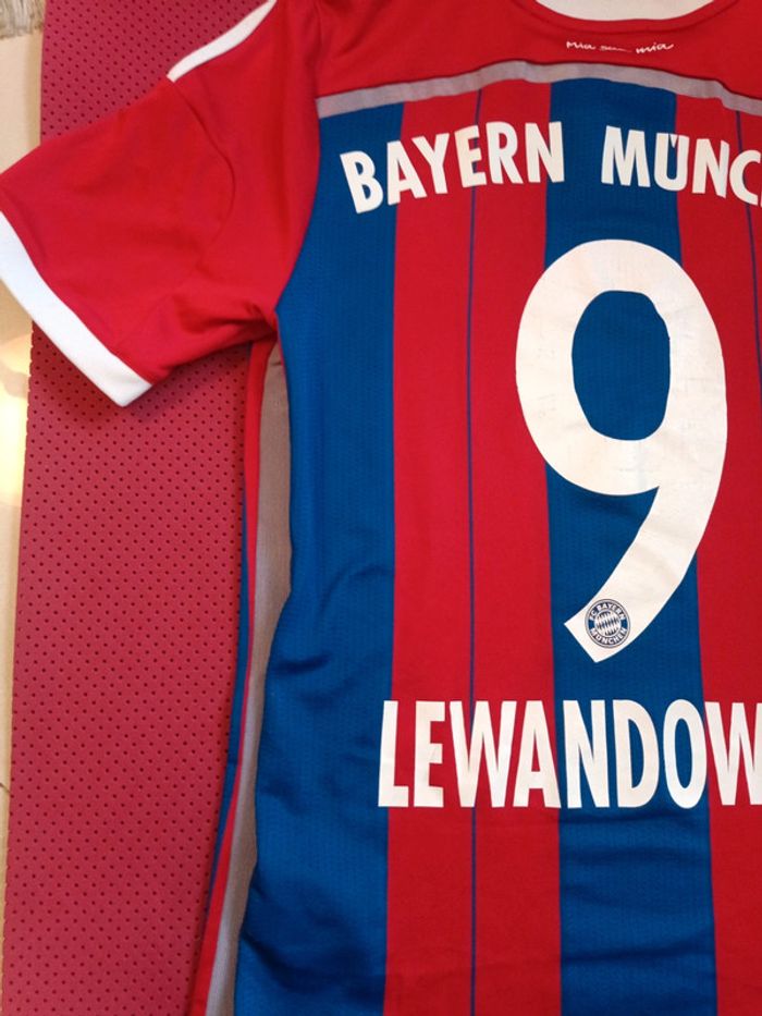 Maillot de foot Lewandowski Bayern München, Adidas Authentique Officiel taille enfant 13/14 ans - photo numéro 12