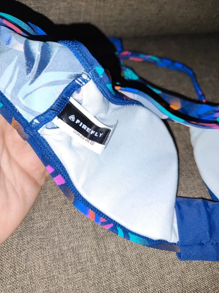 Maillot 2 pièces bleu marine multicolore 10 ans - photo numéro 3