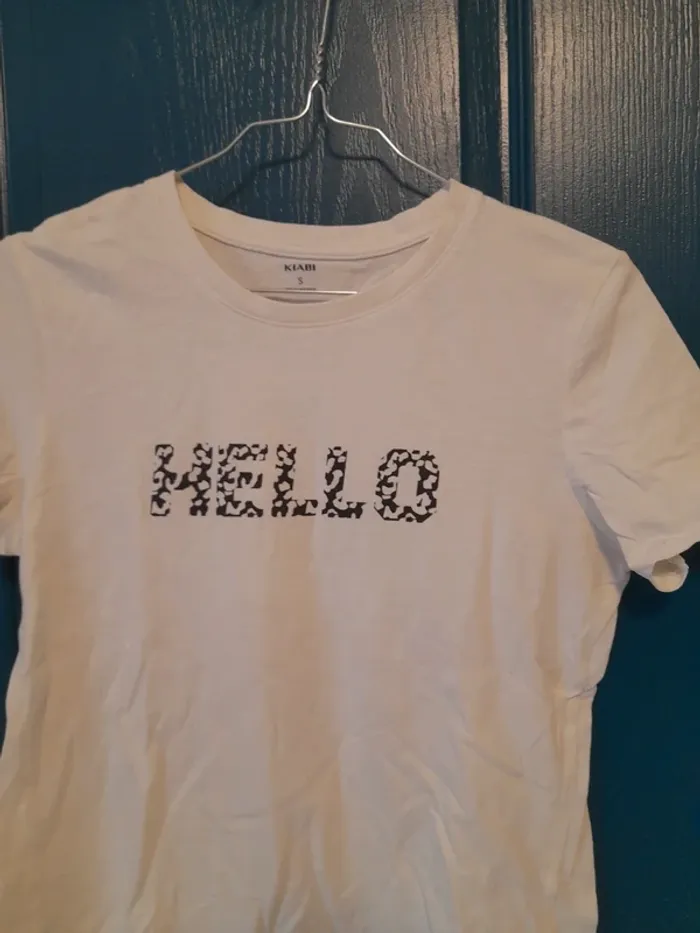 T shirt blanc et noir taille s - photo numéro 2