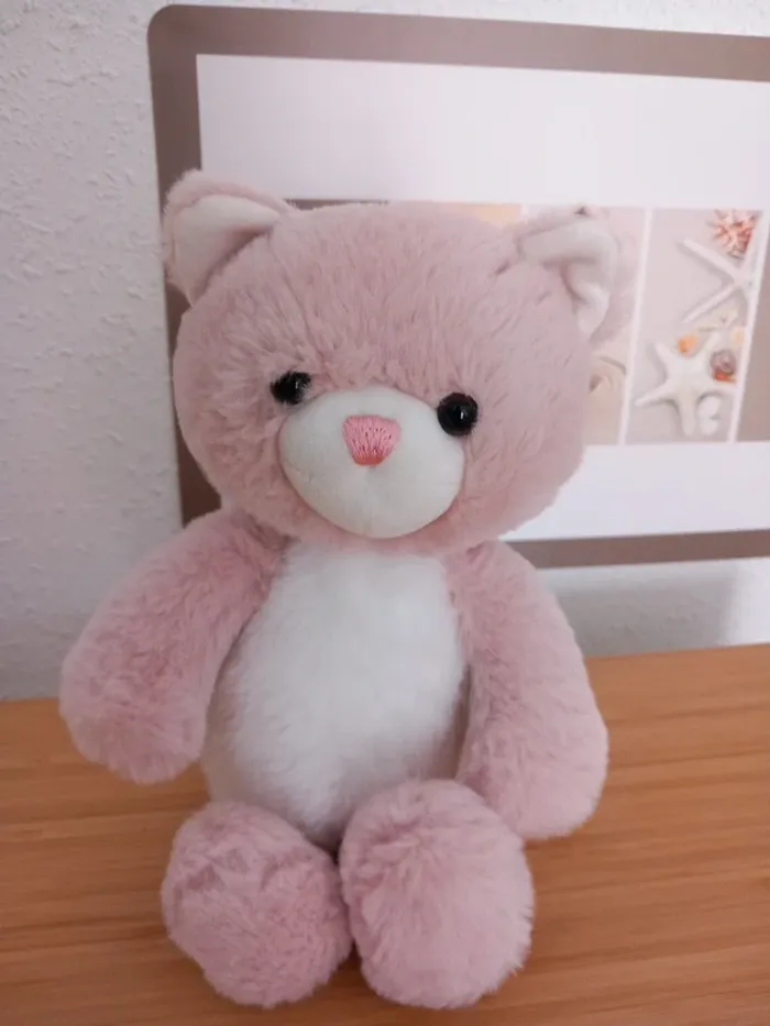 Peluche chat rose atmosphèra for kids 30cm - photo numéro 2